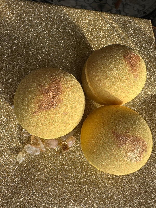 Sun Medicine Bath Soak - Flower + Stone Healing Bomb with Citrine
