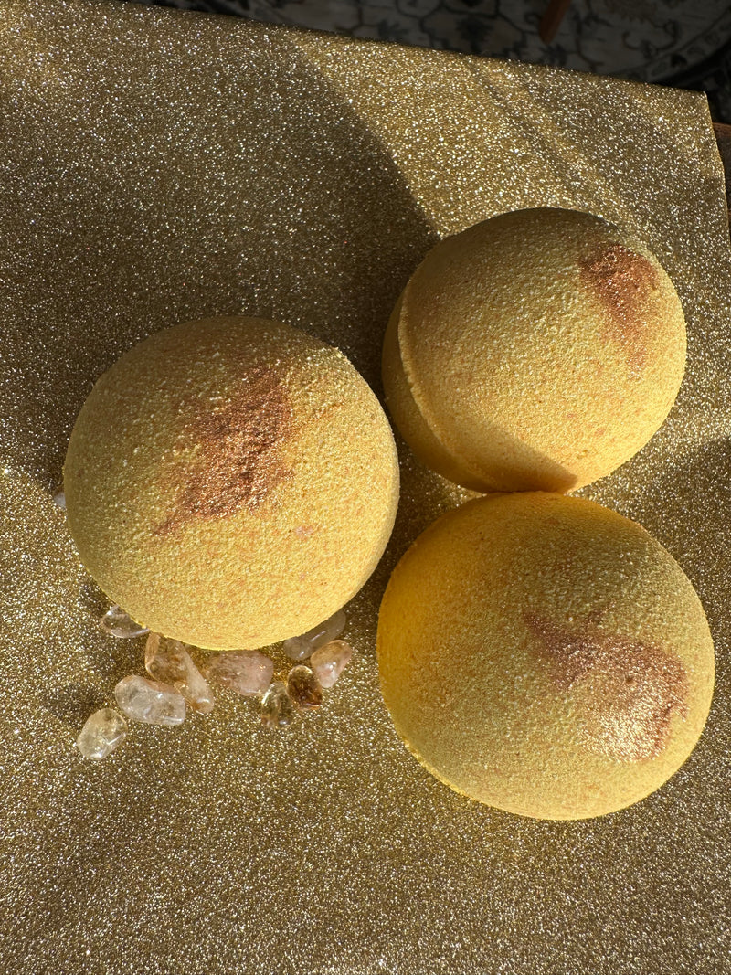 Sun Medicine Bath Soak - Flower + Stone Healing Bomb with Citrine